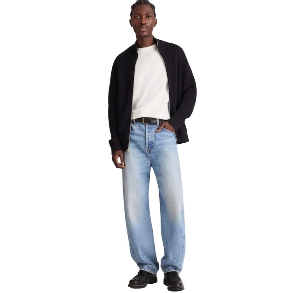Madewell Mens Arc Jean Light Indigo Rigid Curved Leg Denim NX770 34x32 NEW‎ $145
